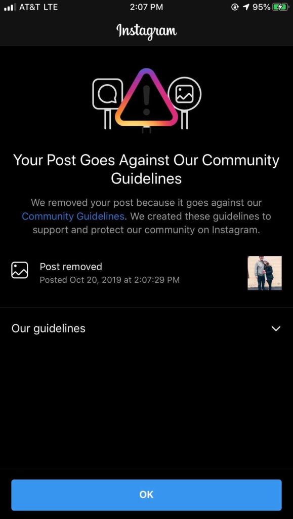 Your Post Goes Against Our Community Guidelines - Bizdify